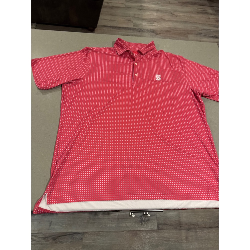 Fairway & Greene XXL Golf‎ Polo Shirt Red White Dot Stars Patriotic USA